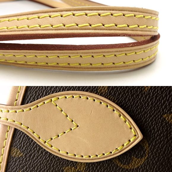 Louis Vuitton Monogram Neverfull MM Brown Beige Tote Bag - Picture 6 of 7